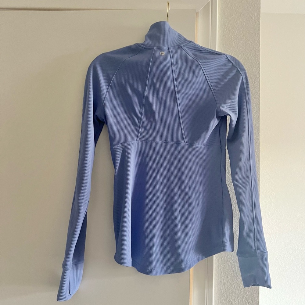 90 Degree Ribbed Jacket Athletic Sporty Fitted Long Sleeve Purple - Picture 3 of 8
